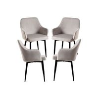 pack 4 sillas puan terciopelo de terciopelo 895044 cm - gris