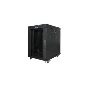 Rack independiente Lanberg FF01-6815-12BL 15U 1200kg LCD Ventilación IP20 Negro