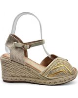 de timbos sandalia cuna esparto mujer oro 129474 amarillo