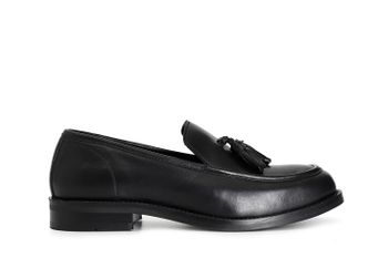 mocasín mujer piel con borlas black 38