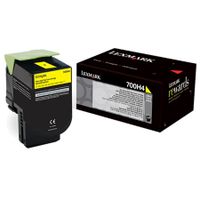 lexmark 700h4 original yellow high capacity toner cartridge 70c0h40