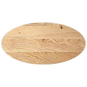 Tablero De Mesa Ovalado Madera Maciza De Roble 100x50x2 Cm Vidaxl