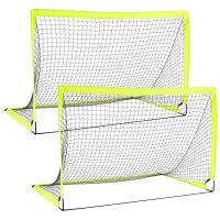 costway porteria de futbol infantil tamano grande pop up 2 unidades con postes fibra vidrio montaje rapido portatil para jardin parque verde