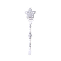 cadenita portachupete estrellita gris