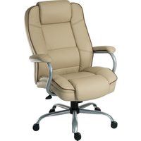 teknik goliath duo bonded leather reclining executive chair - cream cream