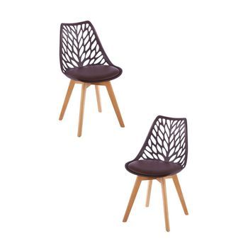 Pack 2 Sillas Viva De Polipropileno 86*57*48 Cm - Marrón