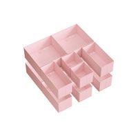 organizador cajones divisores cajas plegables tela no tejida para calcetines rosa jalea  juego de 12