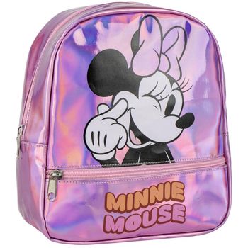 Dessins Animés Mochila Mochila Casual Iridiscente Con Bolsillo Fucsia para niña