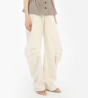 rotate para mujer 1155062059 pantalon de lino suiting beige 34 casual
