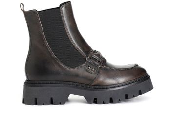 botín de mujer con elástico en piel cepillada anthracite 40