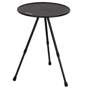 Mesa Plegable de Camping en Aluminio Antideslizante, 37x37x55 Cm, Negra