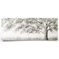 cuadro lienzo - pintura original arbol 150x50cm