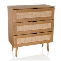 comoda con aspecto de madera roble