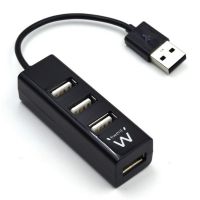ewent mini-hub 4 puertos usb 20