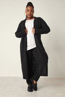yours cardigan extralargo de punto negro mujer curvy y tallas grandes yours