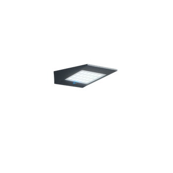 Lámpara De Pared Led Solar De 2,2 W Con Batería Y Fotovoltaica Ip54, Gris Oscuro