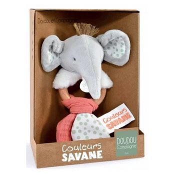 Sonajero De Elefante Y Telas De Algodón.