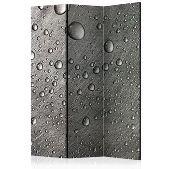 Biombo - Steel Surface With Water Drops (135x172 Cm)