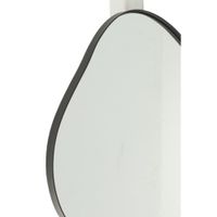 espejo irregular con borde de metal negro 41x29 cm