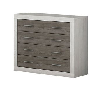 Cómoda chifonier amplia de 4 cajones en andersen pino y gris 98x81,5 cm kira andersen pino - gris 98 x 81,5 x 39,6 cm