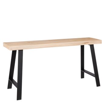 Banco plano marrón claro  h46xb31xl92cm
