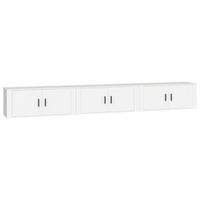 muebles para tv de pared 3 uds blanco 100x345x40 cm vidaxl
