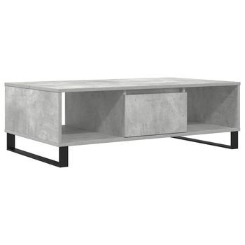 Mesa De Café - Mesa De Centro Madera De Ingeniería Gris Hormigón 104x60x35 Cm