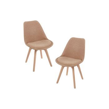 Pack 2 Sillas Synk Tela De Tela 83*49*43 Cm - Champán