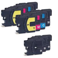 compatible multipack brother mfc-j220 printer ink cartridges 11 pack -lc985bk