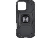 funda movil - isy isc 6108 compatible con iphone 16 pro max resistente a golpes soporte plegable integrado negro