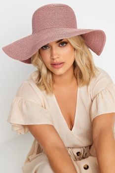 Sombrero Rosa De Paja