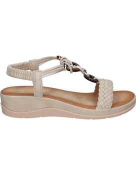 Sandalias Con Cuña Para Mujer Amarpies Abz28642 Beige 41