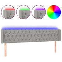 cabecero con led de tela gris claro 183x16x7888 cm vidaxl