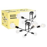lampara de techo makurdi aluminio ip20 6xe27 64x30 cm