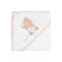 toalla con capucha 9090 cm dream big rosa