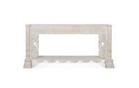 consola de madera de mango blanco envejecido