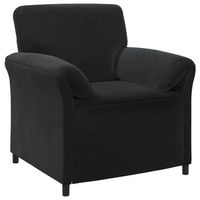 sofa de una plaza negro 88 x 83 x 95 cm terciopelo vidaxl