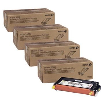 Original Multipack Xerox Phaser 6280 Printer Toner Cartridges (4 Pack) -106R01395