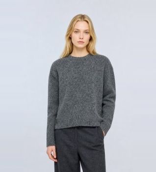 Semicouture para mujer. Y6WF11 Jersey Sallie gris (L), Casual, Lana