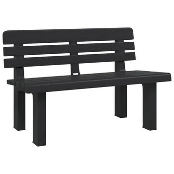 Banco De Jardín | Silla De Jardín Polipropileno Gris Antracita 110x52x71 Cm