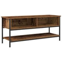 conjunto de mueble de tv  mueble de salon  gabinete de tv madera envejecida 100 x 35 x 45 cm