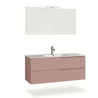 mueble de bano 4 piezas en mdf rosa polvo