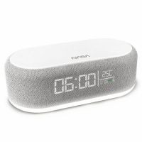despertador nasa spc400 doble altavoz 10w carga inalambrica 15w y luz nocturna