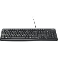 logitech k120 teclado con cable usb business para windows  tamano normal  resistente a liquido  barra espaciadora curvada  pcportatil  disposicion qwerty espanol  color negro
