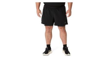 Pantalon corto asics road 5in 2 en 1 negro hombre