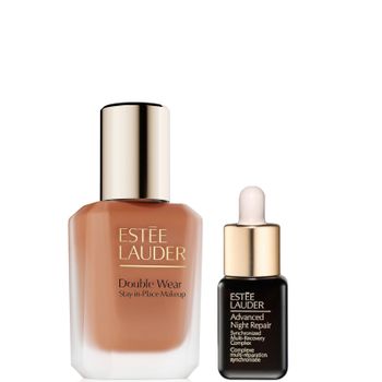 Estee Lauder Double Wear Stay-in-Place Makeup & Advanced Night Repair Serum Bundle (Various Shades) - Rich Chestnut