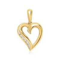 colgante 14 quilates oro amarillo 4 diamantes 00256 ct