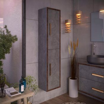 Columna De Baño Ido 2 Puertas 140x31,5x25 Cemento T-bath