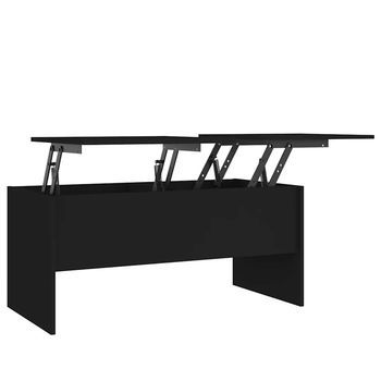 Mesa De Centro Madera De Ingeniería Negro 102x50,5x46,5 Cm Vidaxl