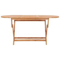 mesa plegable de jardin  mesa de exterior madera maciza de teca 160x80x75 cm